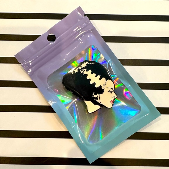 [ 3 FOR $20 ] LARGE BRIDE OF FRANKENSTEIN ENAMEL PIN - Picture 3 of 3